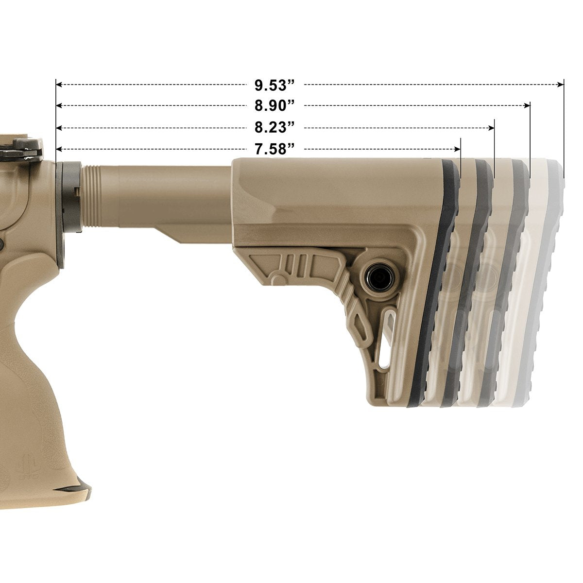UTG - Pro AR15 Ops Ready S4 Mil-spec Stock Kit, FDE — view 5