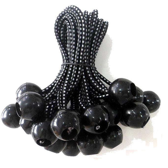KOTAP - Black Ball Bungee 9" 25-Pack