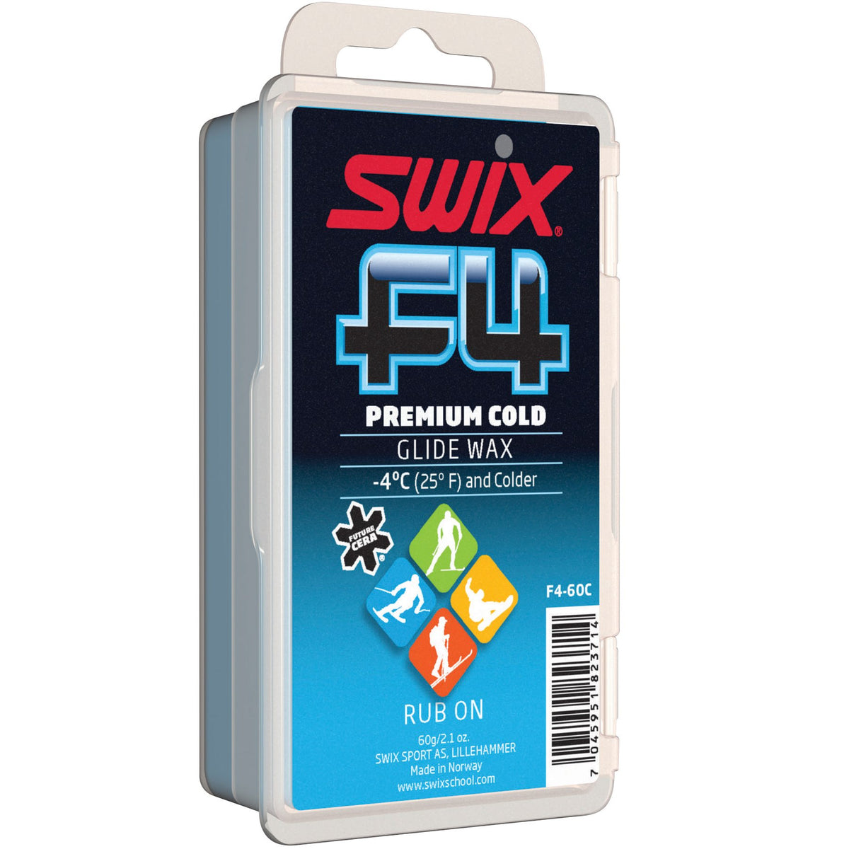 SWIX - F4 Glidewax Rub-On 60g for Cold Snow Conditions