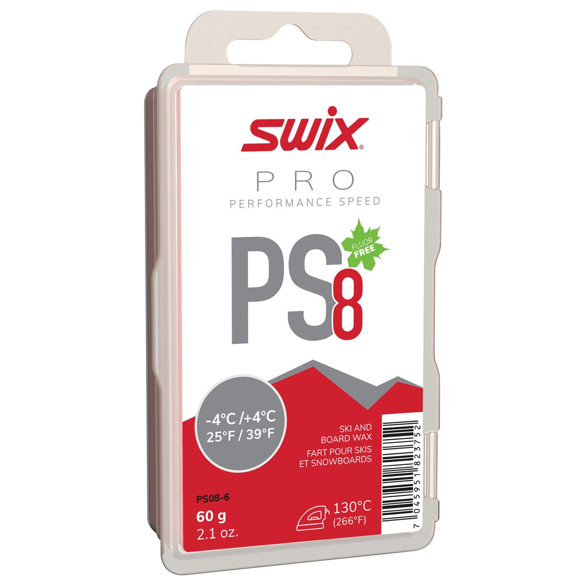 SWIX - PS8 Red Fluoro-Free Wax