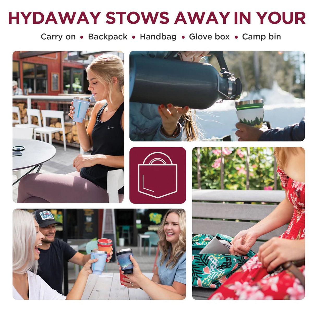 HYDAWAY - Insulated Tumbler Raspberry — view 4