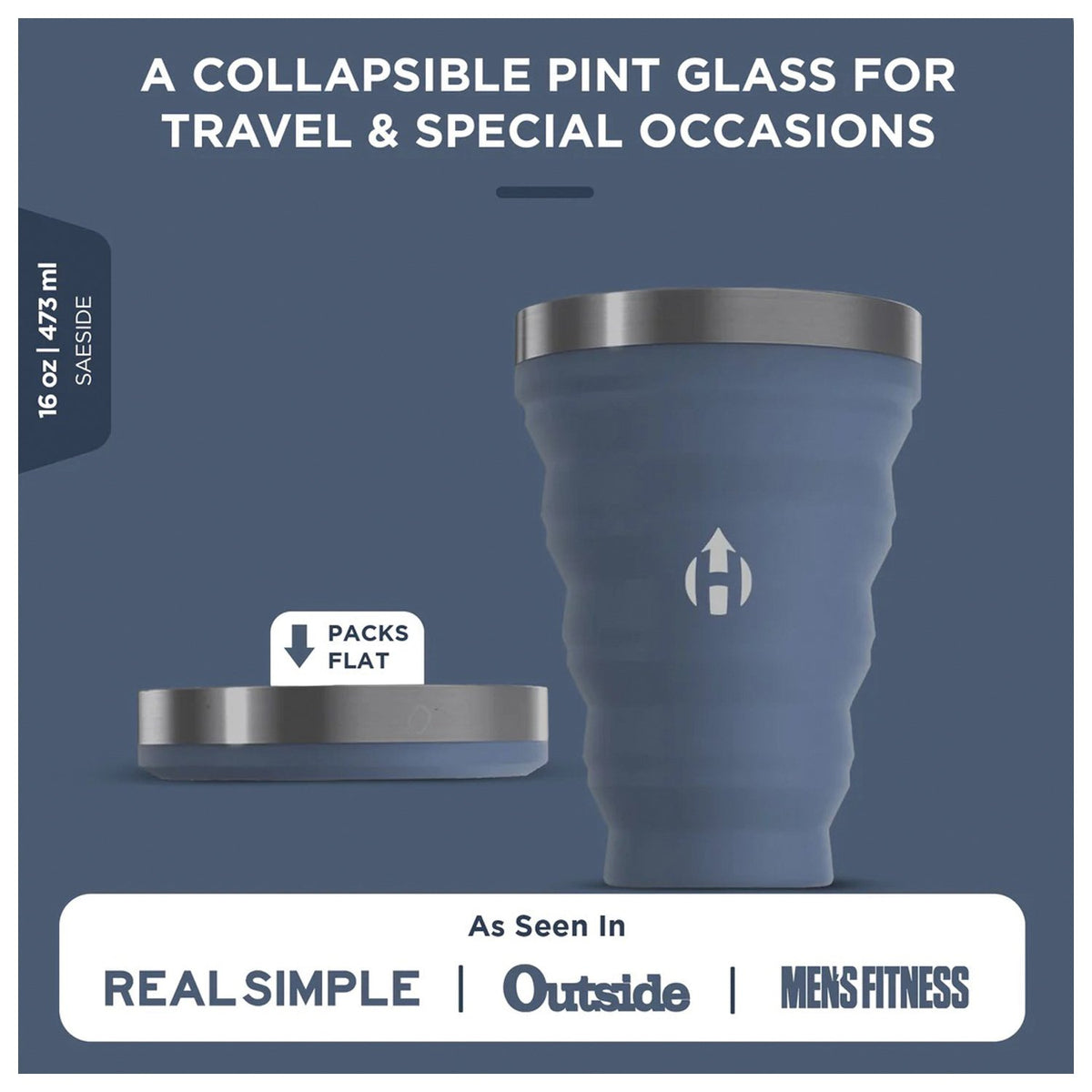 HYDAWAY - Collapsible Pint Glass - Seaside