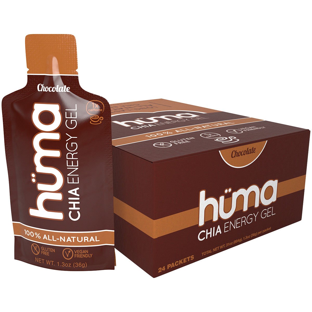 HUMA GEL - Chocolate with Caffeine Energy Gel