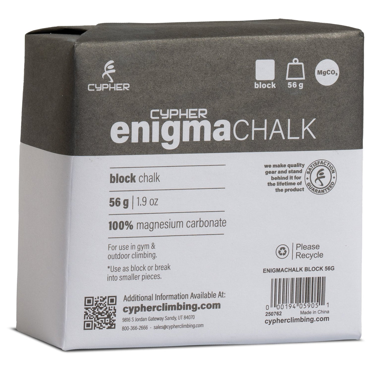 CYPHER - Enigma Chalk Block 56g for Climbing & Gym