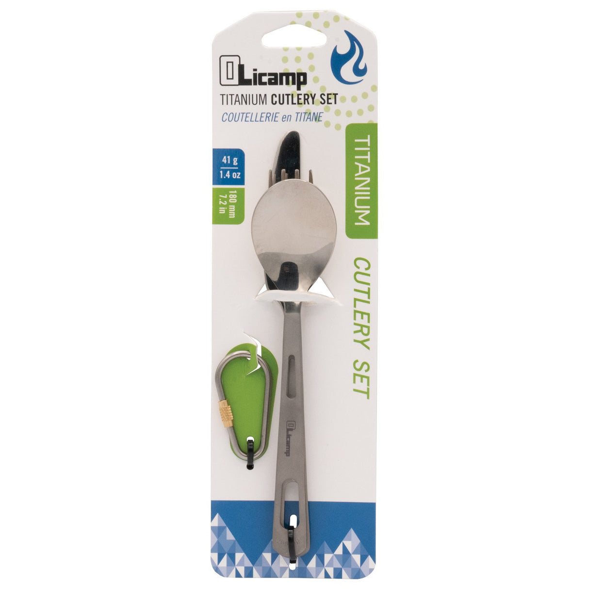 OLICAMP - Titanium 3 Piece Cutlery Set