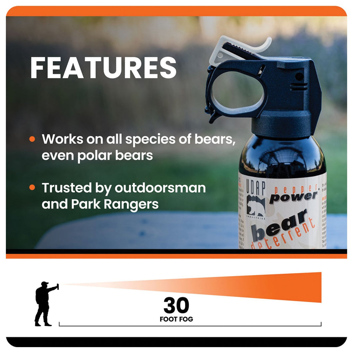 UDAP - 7.9 oz Bear Spray Without Holster