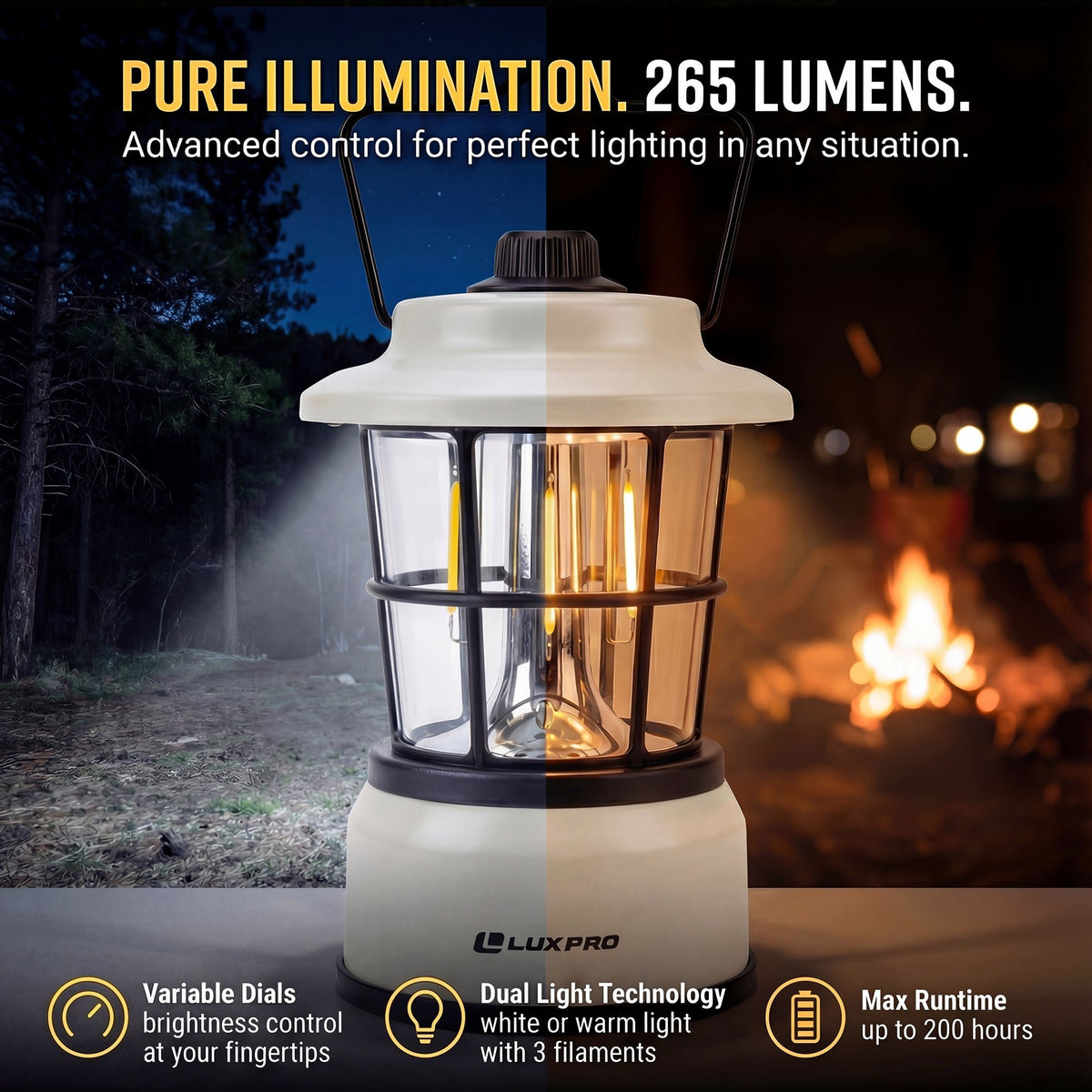 LUXPRO - Retro Lantern Beige