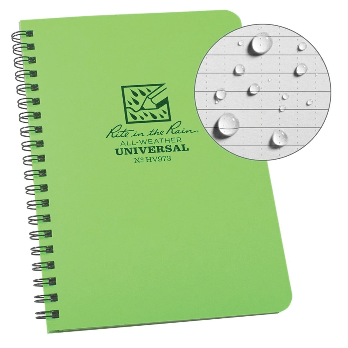 Rite in the Rain - Hi Vis Green Notebook 4.625 x 7 Inches