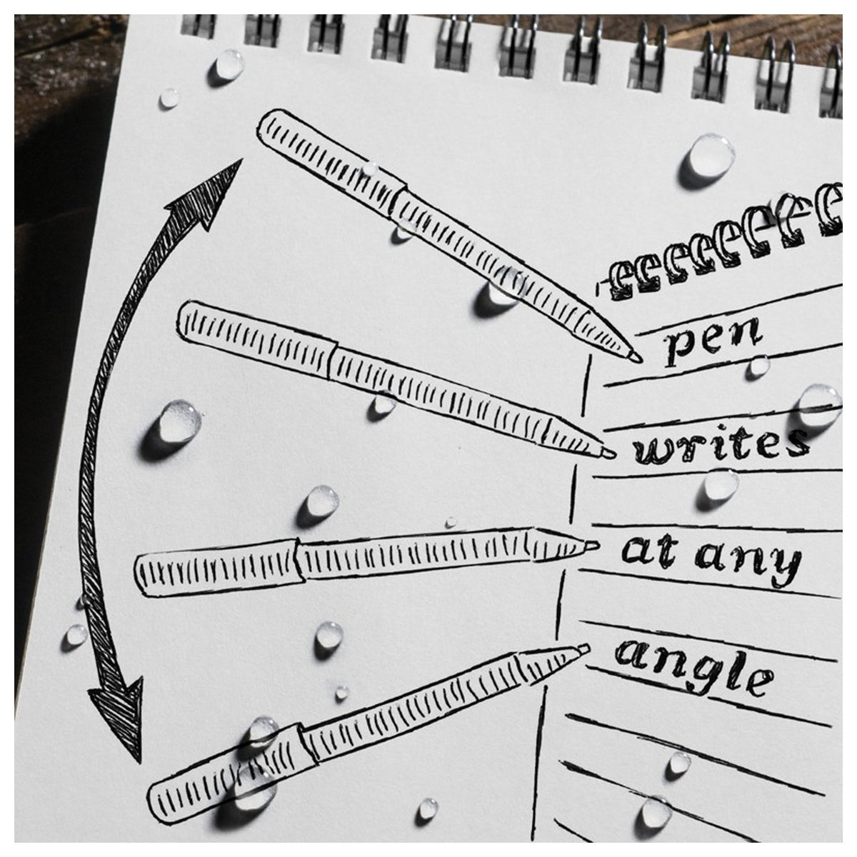 Rite in the Rain - Bolt Action Cedar Metal Pen — view 4