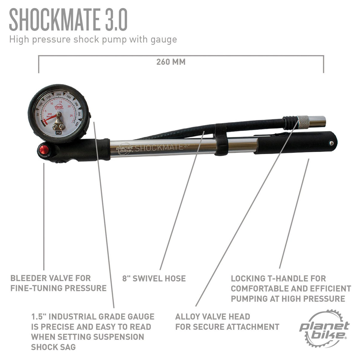 Planet Bike - Shockmate 3.0 Suspension Pump — view 2