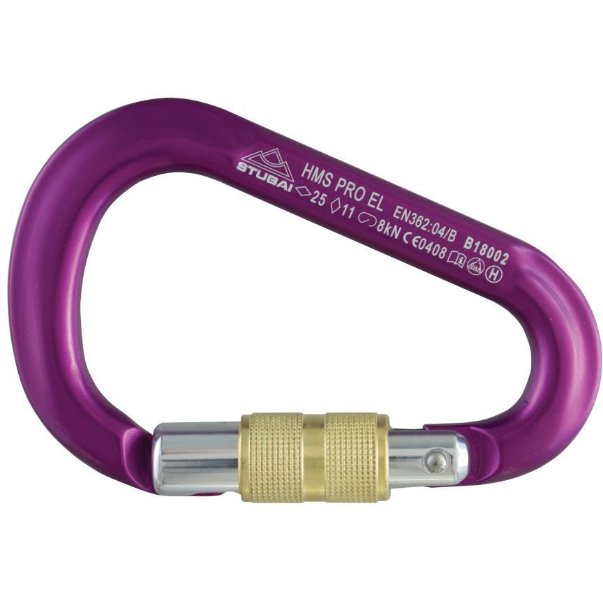 STUBAI - HMS Anodized SG Carabiner - Violet