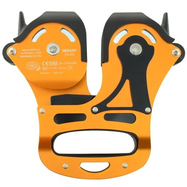 KONG - MegaZip Double Pulley for Long Zip Lines - Orange/Black