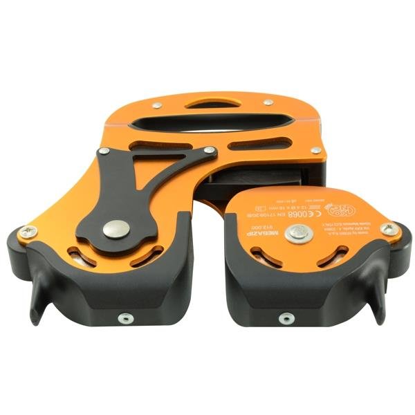 KONG - MegaZip Double Pulley for Long Zip Lines - Orange/Black — view 3