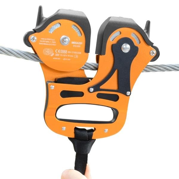 KONG - MegaZip Double Pulley for Long Zip Lines - Orange/Black — view 8
