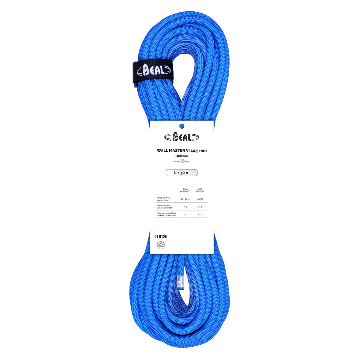 BEAL - Wall Master 10.5mm x 30m Climbing Rope - Blue