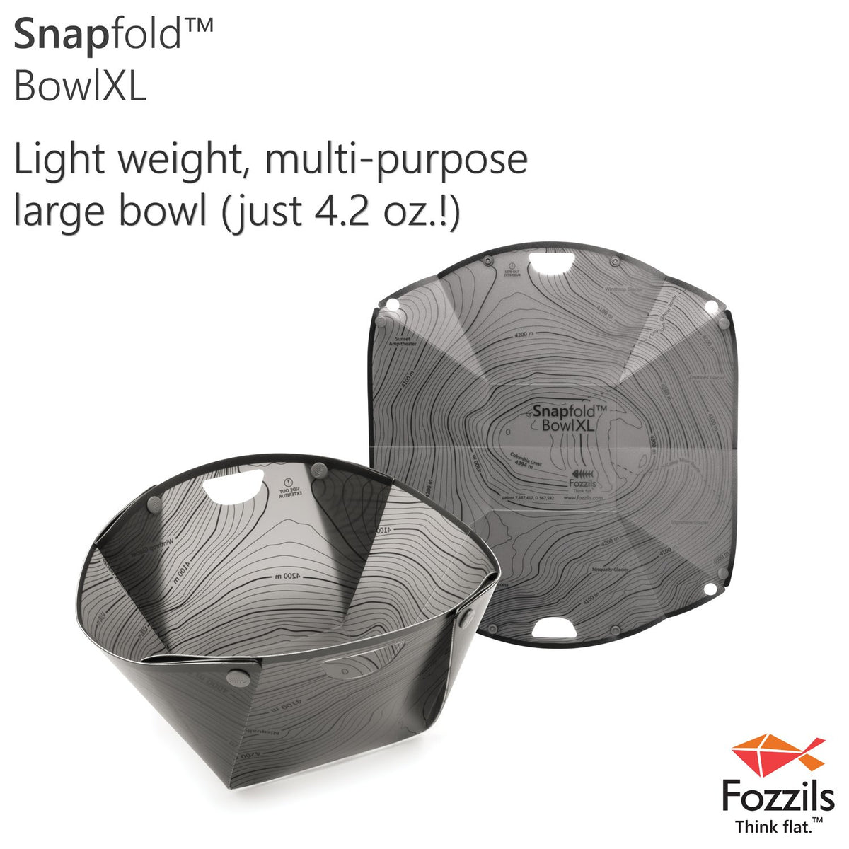 FOZZILS - Snapfold Bowl XL Grey — view 2