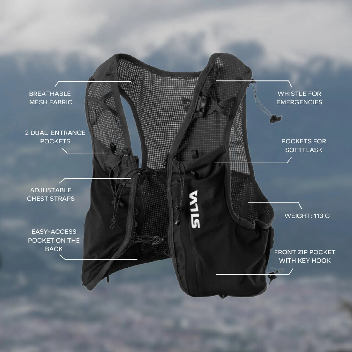 SILVA - Strive Fly Vest MD Black