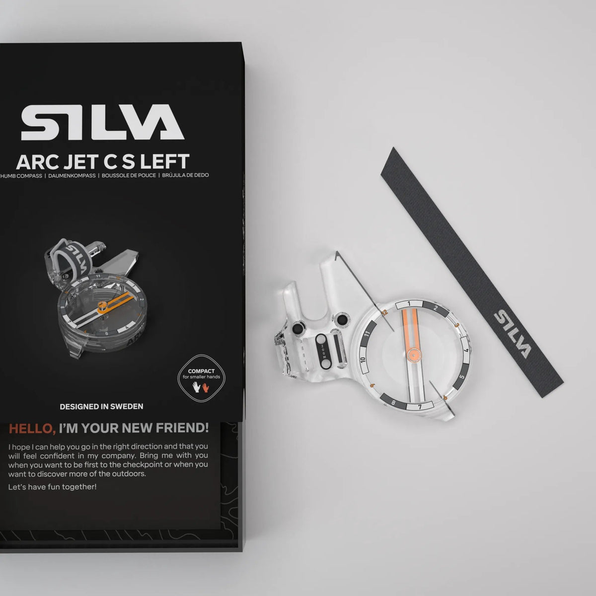 SILVA - Arc Jet C S Left Thumb Compass for Orienteering