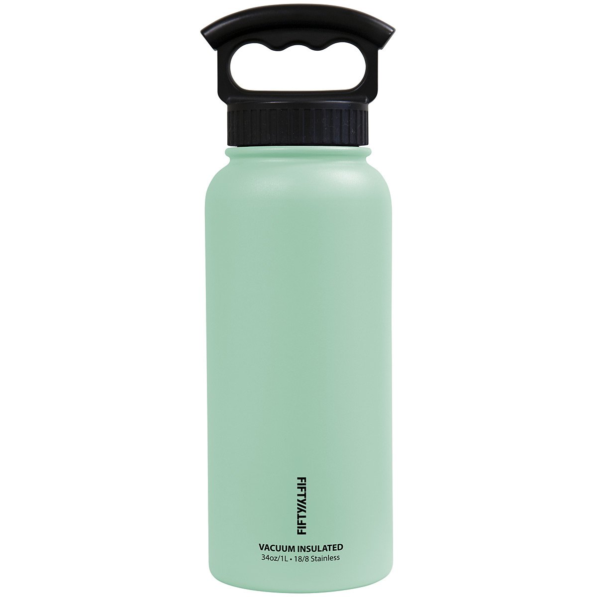 FIFTY/FIFTY - 34 oz Vacuum Insulated Bottle with 3 Finger Lid - Mint
