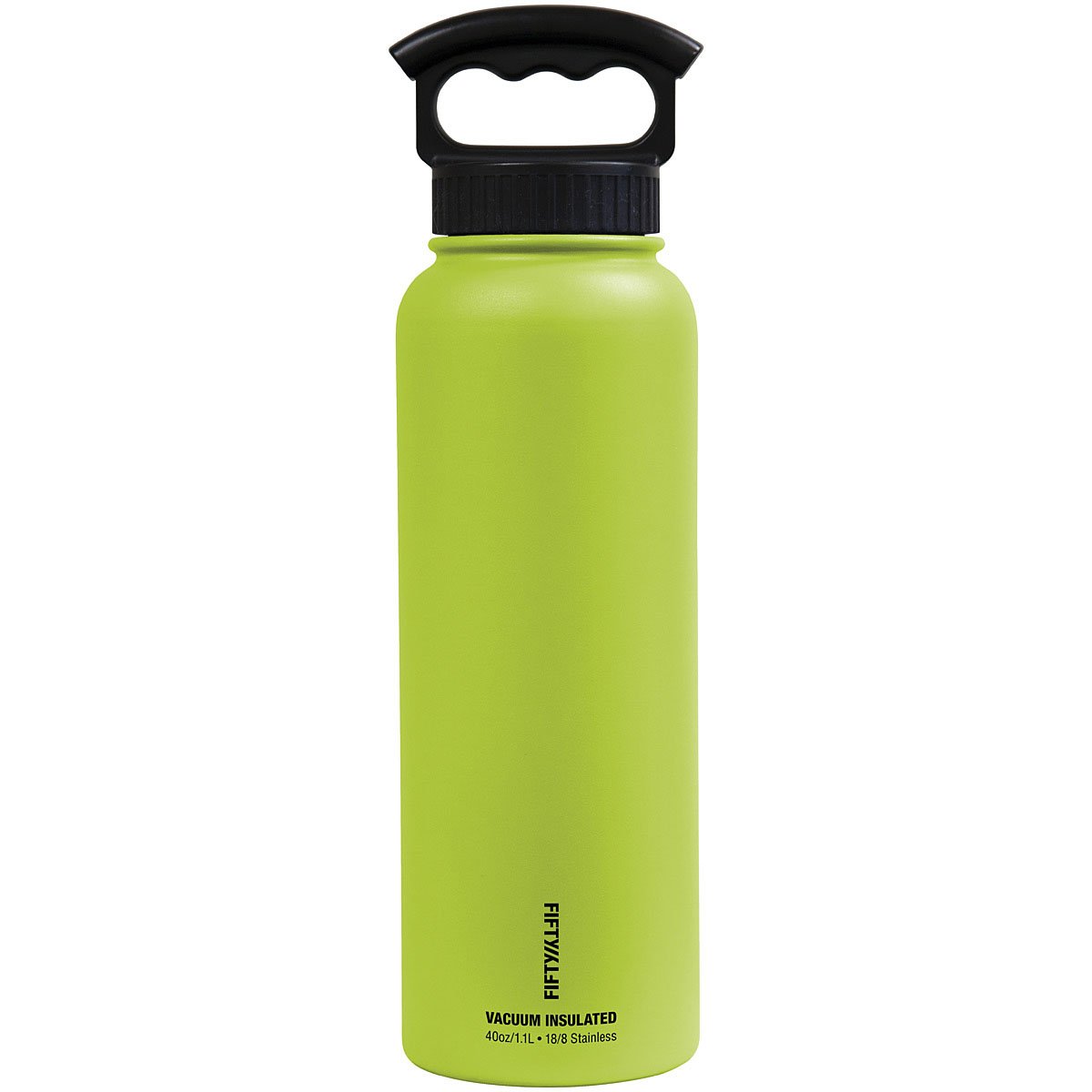 FIFTY/FIFTY - 40 oz Vacuum Insulated Bottle with 3-Finger Lid - Lime