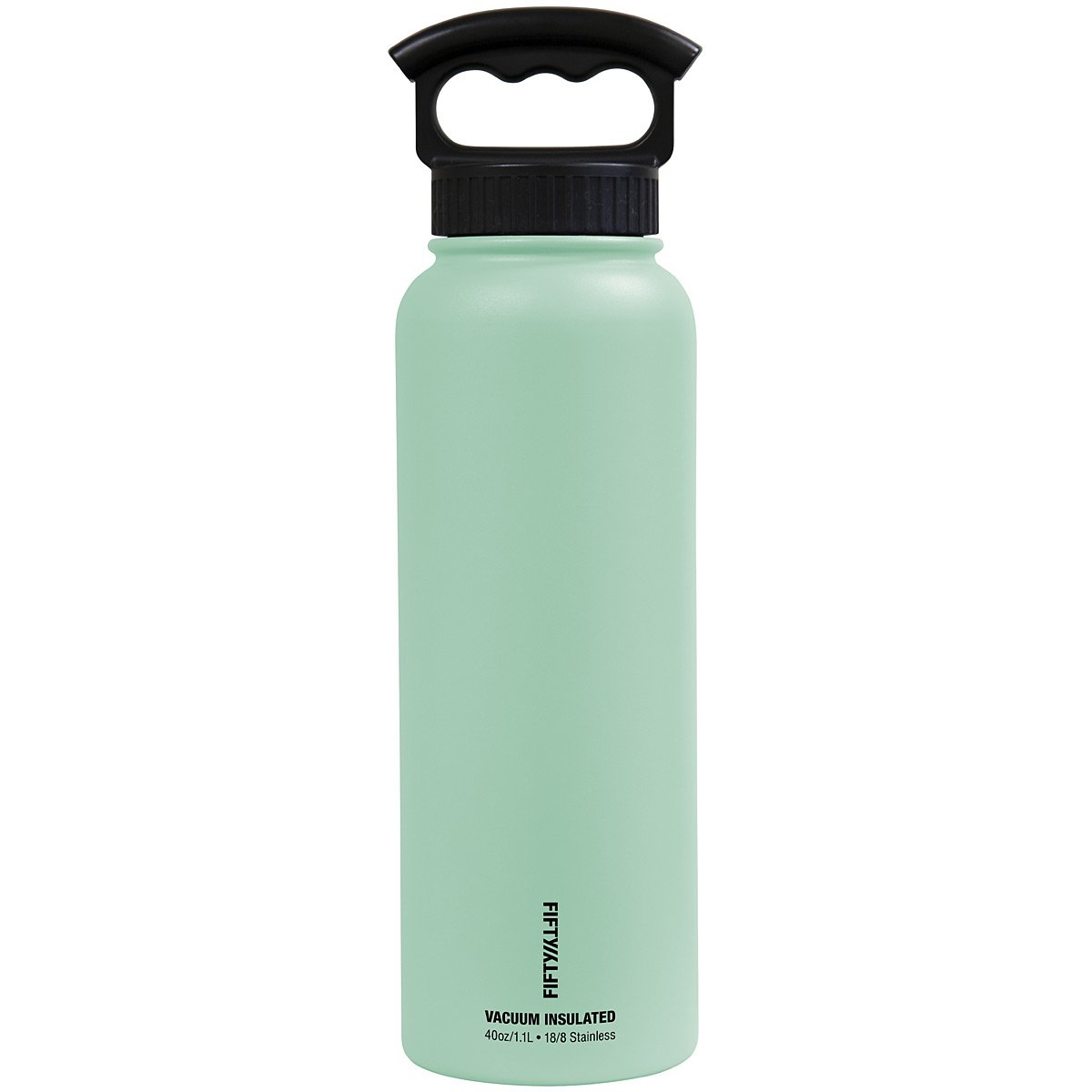 FIFTY/FIFTY - 40 oz Vacuum Insulated Bottle with 3-Finger Lid - Mint