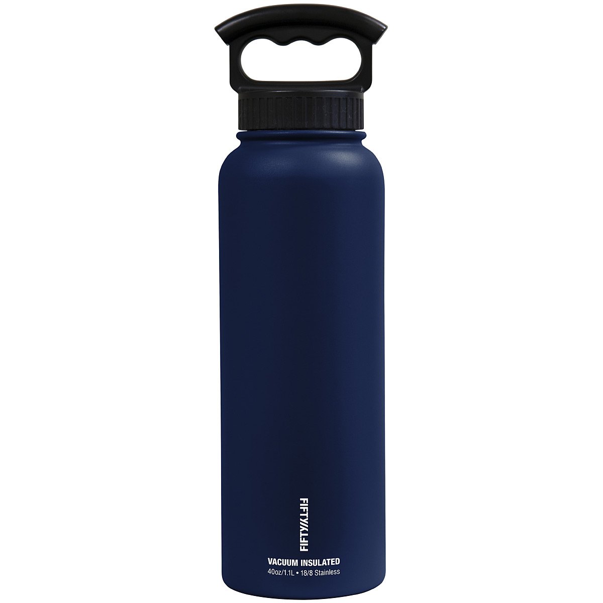 FIFTY/FIFTY - 40 oz Vacuum Insulated Bottle with 3-Finger Lid - Navy