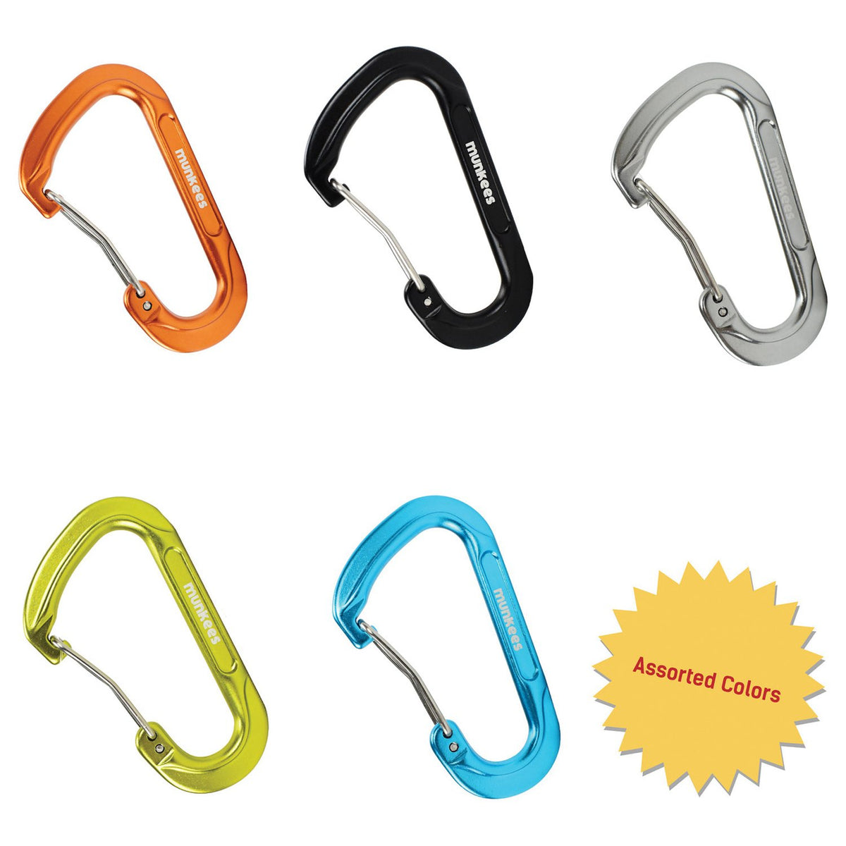 MUNKEES - Forged D-Shape Carabiner Assortment