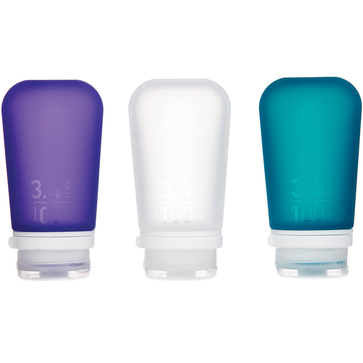 HUMANGEAR - GoToob+ 3-Pack Large Clear/Purple/Teal