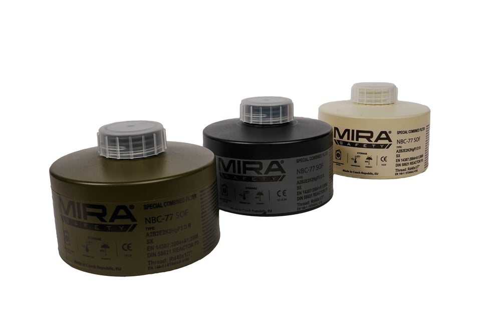 Mira Safety - CBRN Gas Mask Filter NBC-77 SOF 40mm Thread - 20 Year Shelf Life