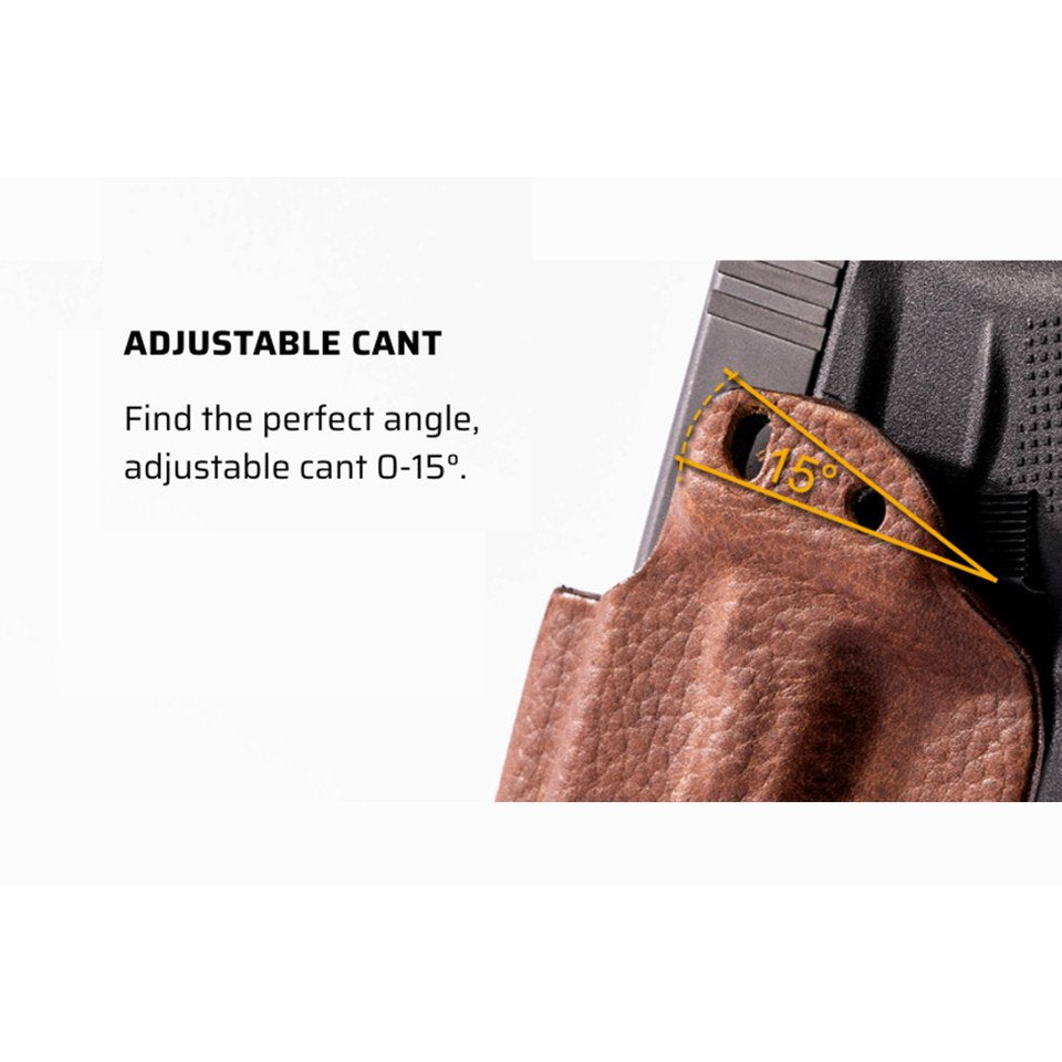 Mission First Tactical - Sig Sauer P365-XMACRO Brown Leather Hybrid — view 3