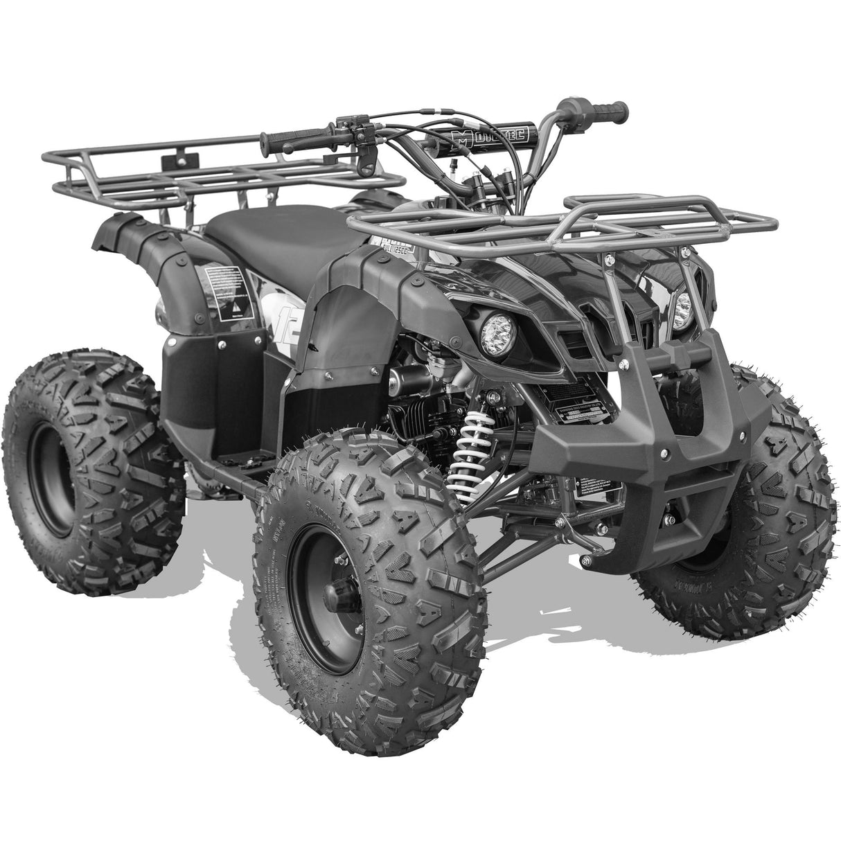 MotoTec - Bull 125cc 4-Stroke Kids Gas ATV - Black