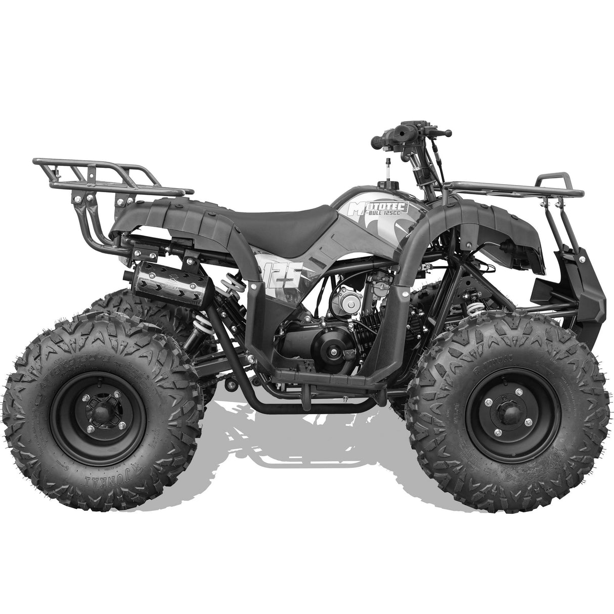 MotoTec - Bull 125cc 4-Stroke Kids Gas ATV - Black