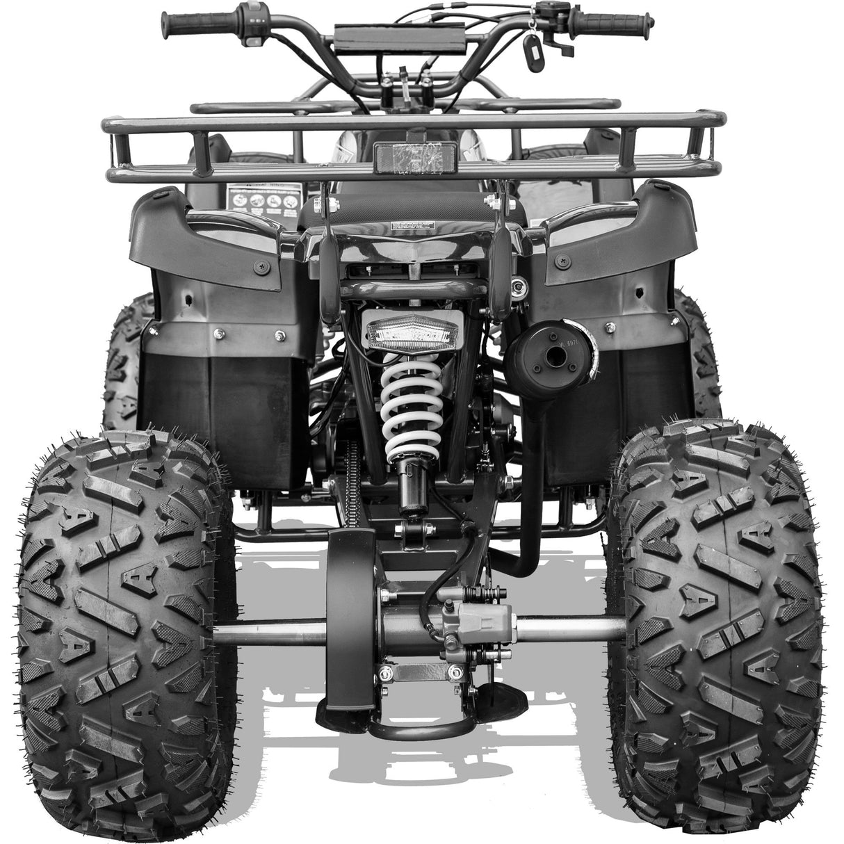 MotoTec - Bull 125cc 4-Stroke Kids Gas ATV - Black