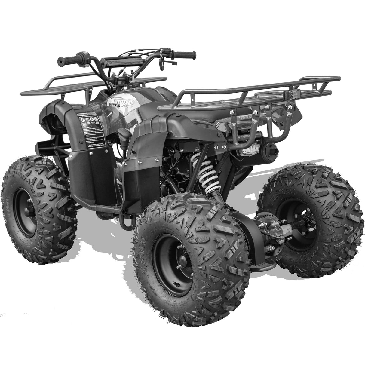 MotoTec - Bull 125cc 4-Stroke Kids Gas ATV - Black