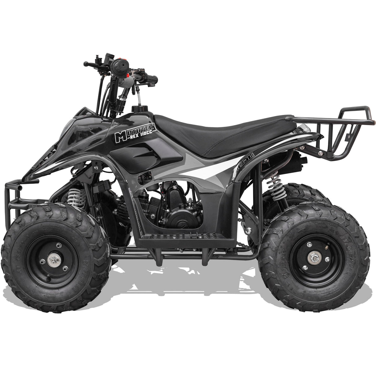 MotoTec Rex 110cc 4-Stroke Kids Gas ATV - Black