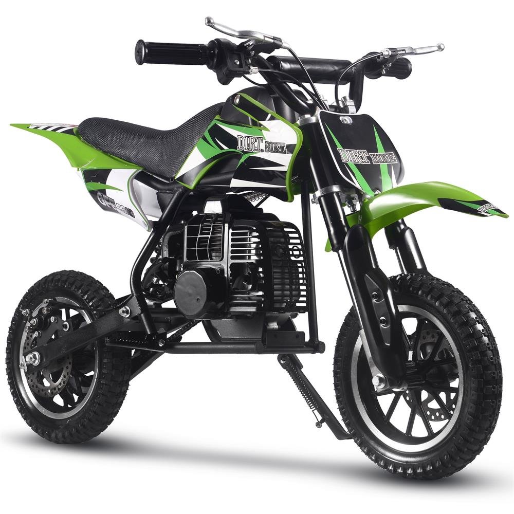 MotoTec Alien 50cc 2-Stroke Kids Gas Dirt Bike - Green
