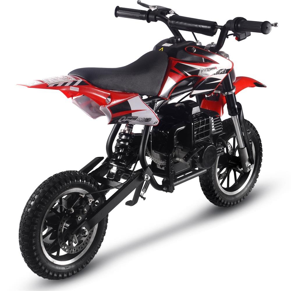 MotoTec Alien 50cc 2-Stroke Kids Gas Dirt Bike - Red