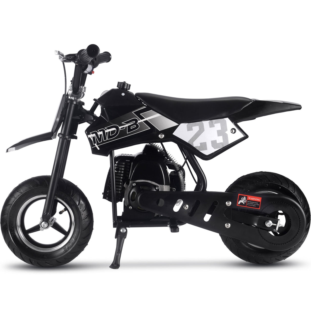 MotoTec Supermoto 50cc 2-Stroke Kids Dirt Bike - Black