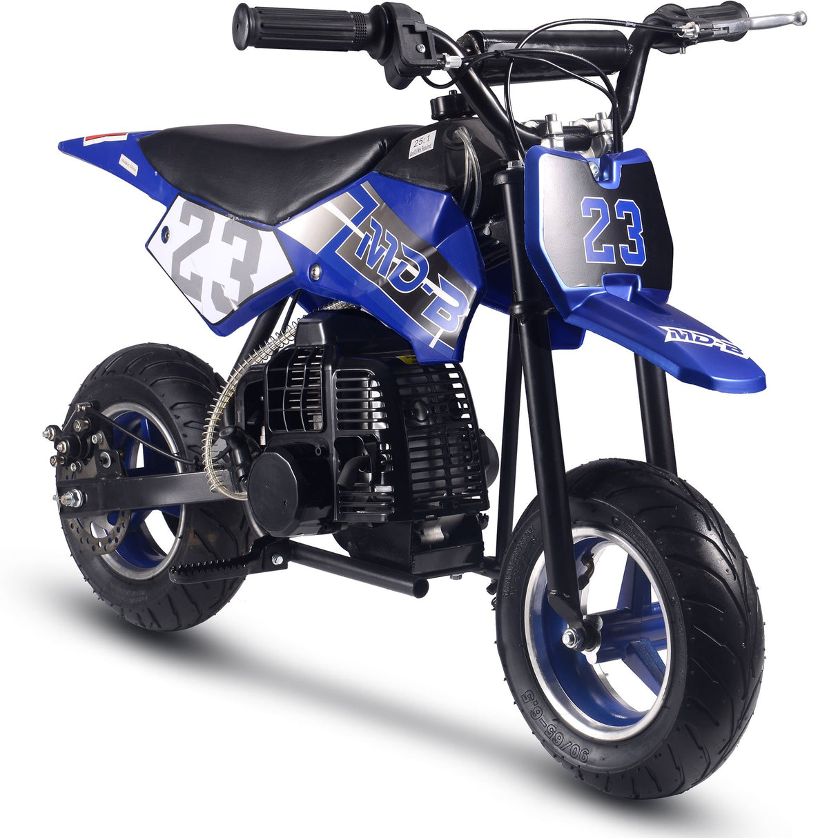 MotoTec Supermoto 50cc 2-Stroke Kids Dirt Bike - Blue