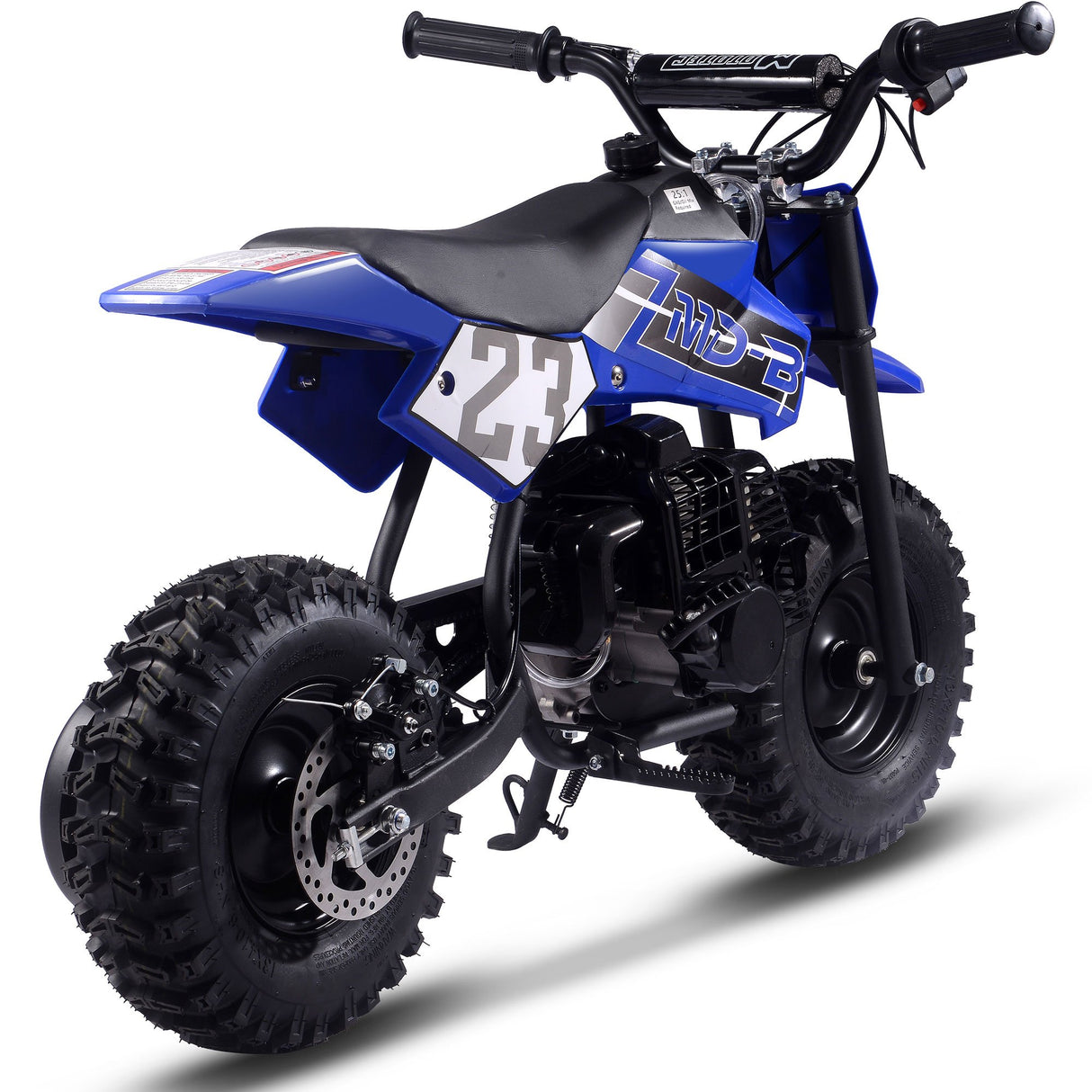 MotoTec Supermoto 50cc 2-Stroke Kids Dirt Bike - Blue