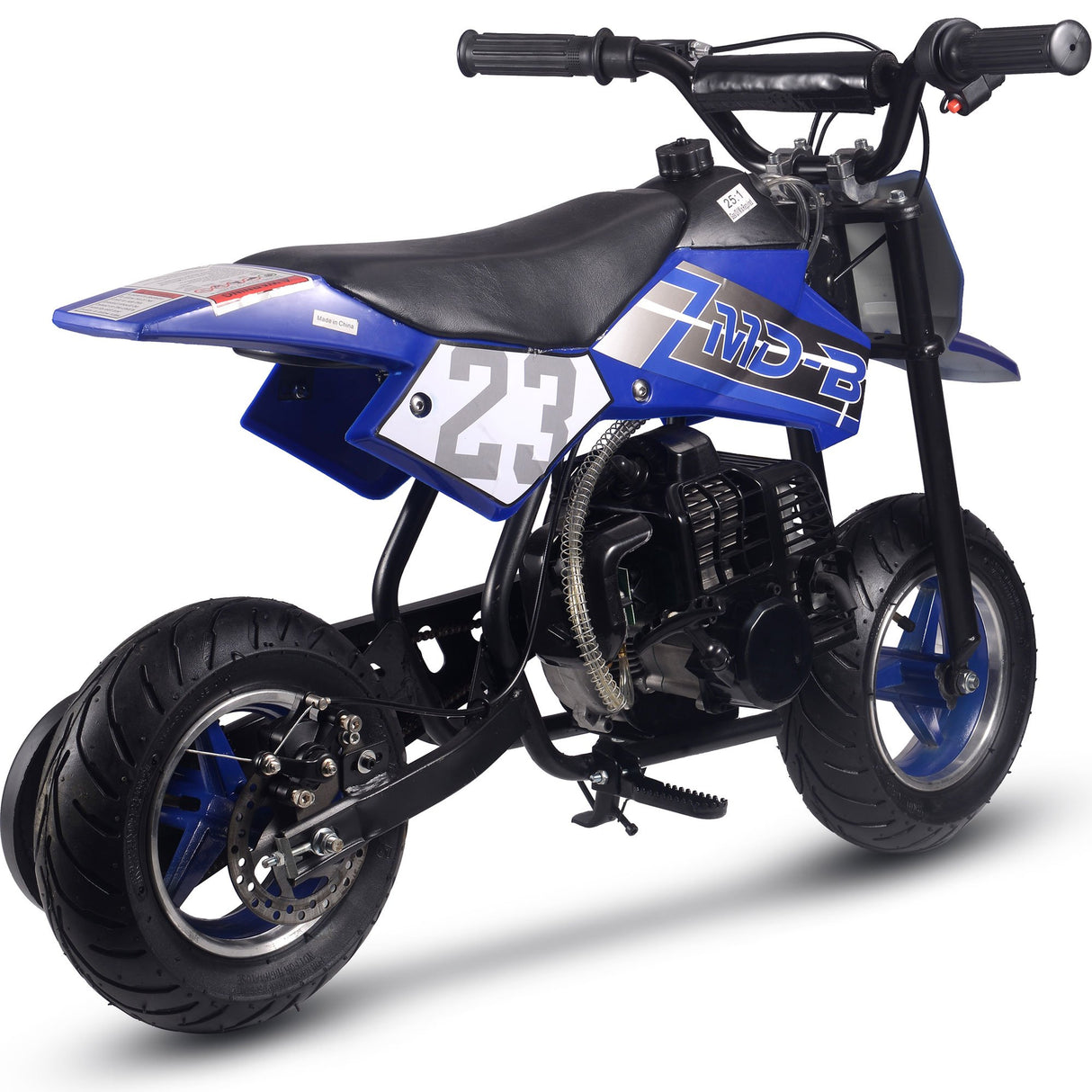MotoTec Supermoto 50cc 2-Stroke Kids Dirt Bike - Blue