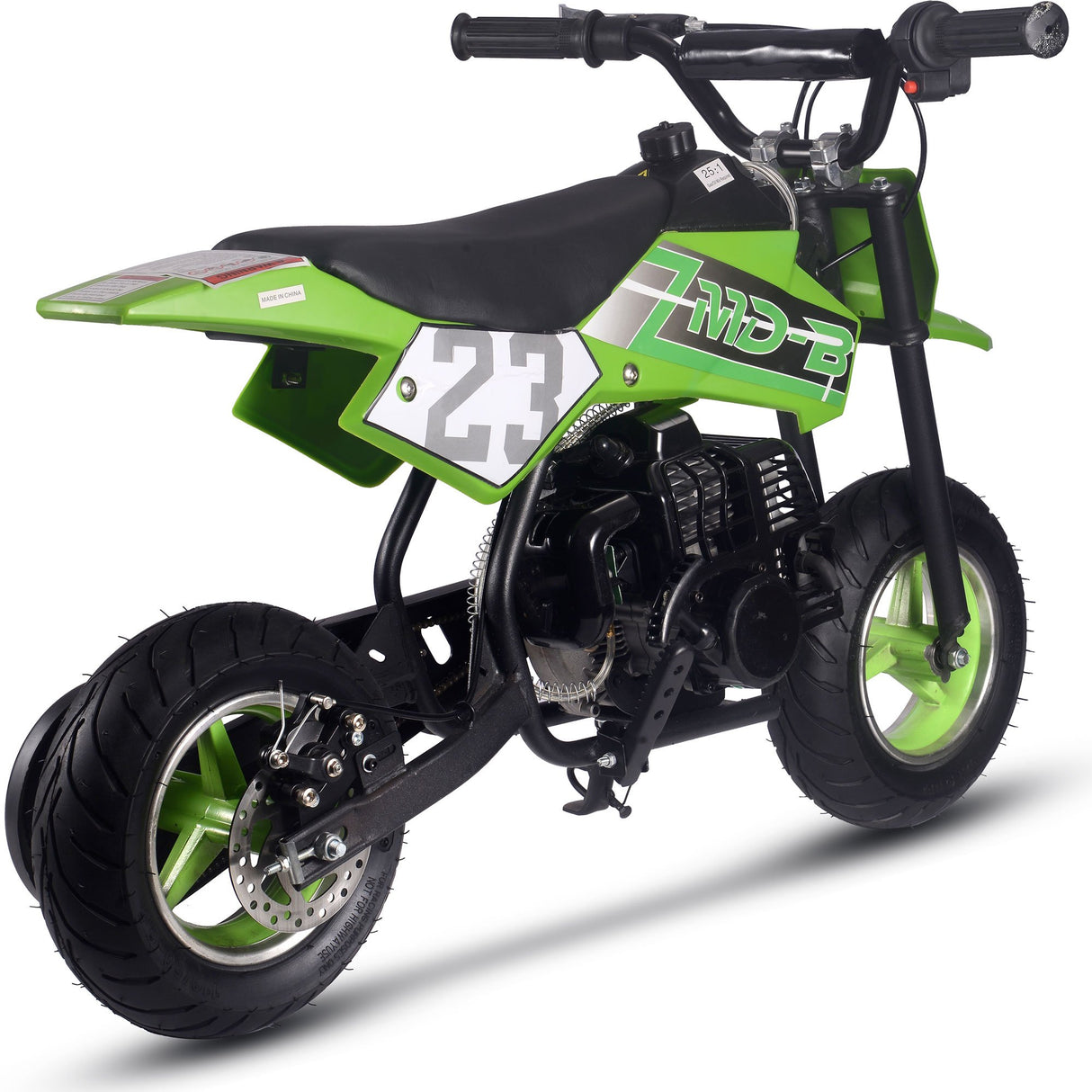 MotoTec Supermoto 50cc 2-Stroke Kids Dirt Bike - Green