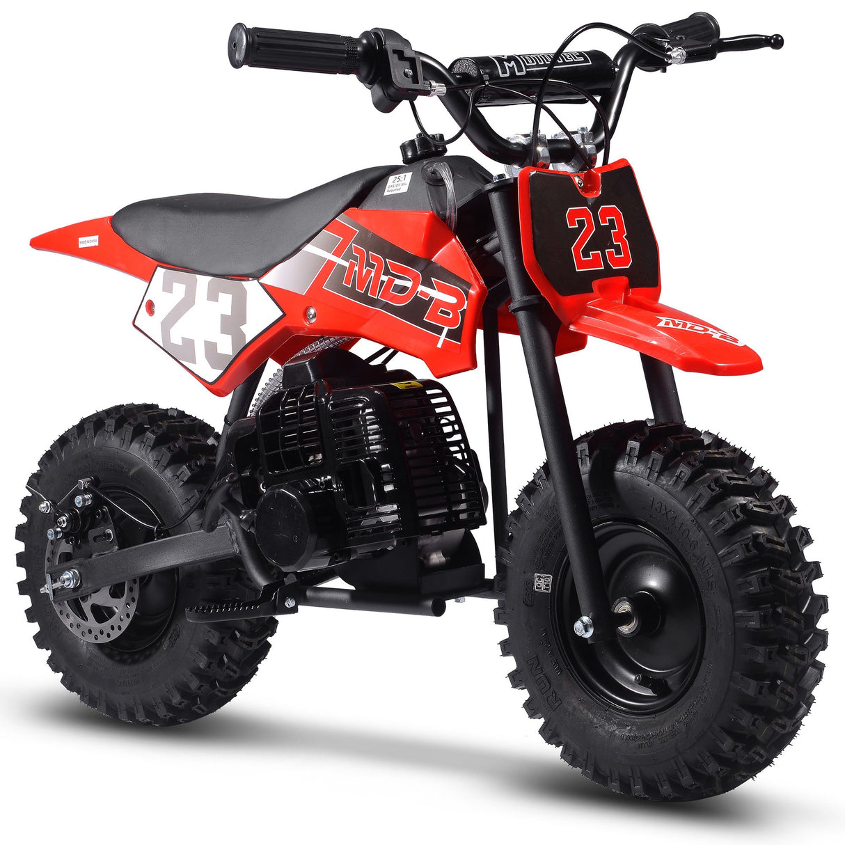 MotoTec Supermoto 50cc 2-Stroke Kids Dirt Bike - Red