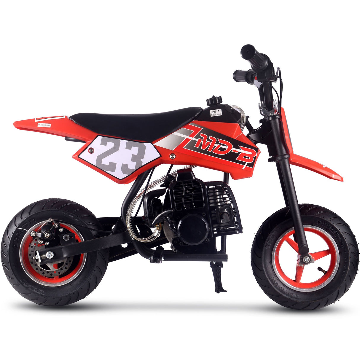 MotoTec Supermoto 50cc 2-Stroke Kids Dirt Bike - Red
