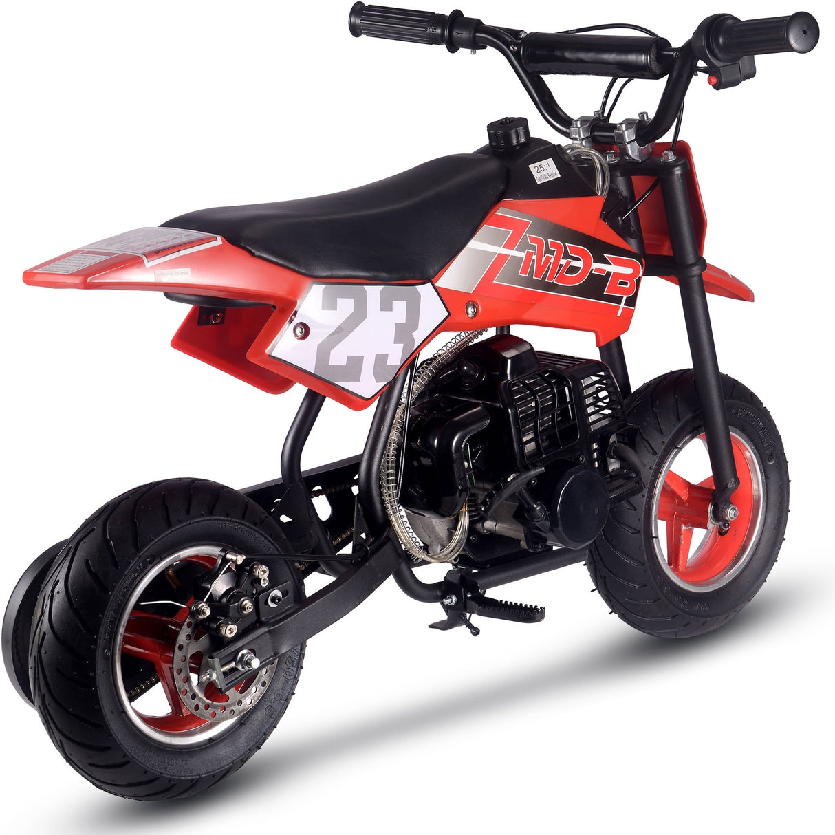 MotoTec Supermoto 50cc 2-Stroke Kids Dirt Bike - Red