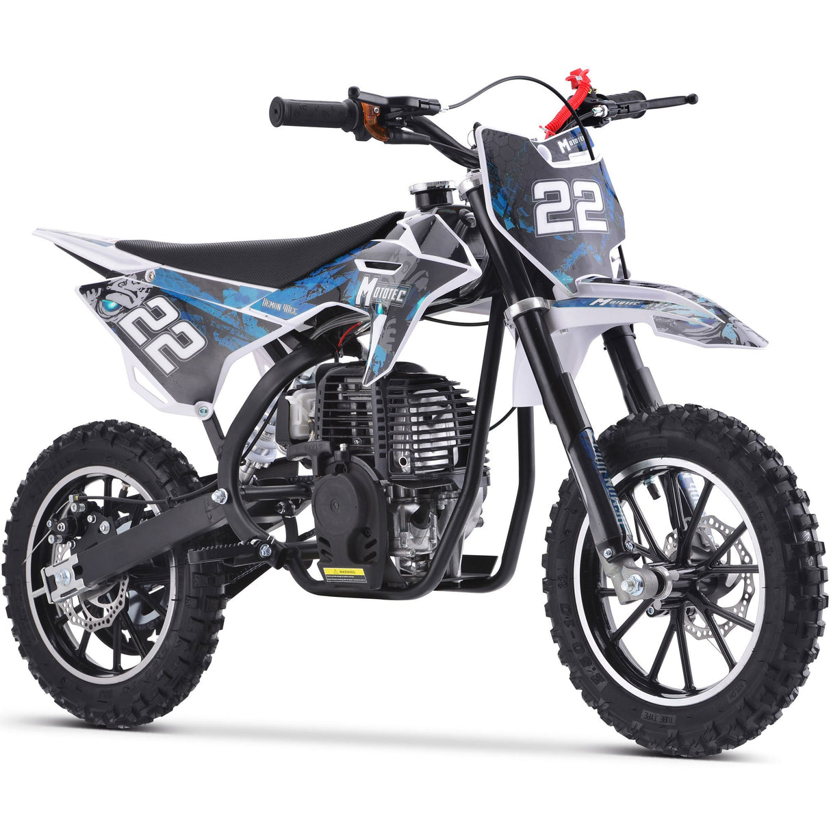 MotoTec Demon 40cc 4-Stroke Kids Gas Dirt Bike - Blue