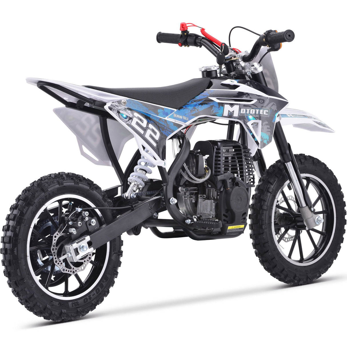 MotoTec Demon 40cc 4-Stroke Kids Gas Dirt Bike - Blue