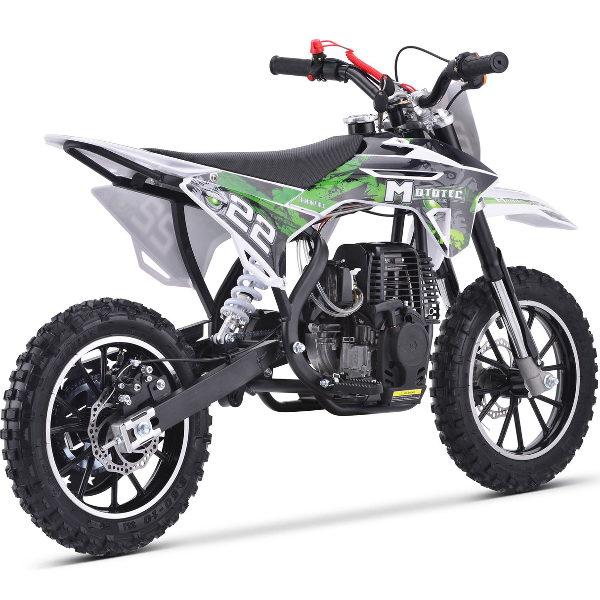 MotoTec Demon 40cc 4-Stroke Kids Gas Dirt Bike - Green