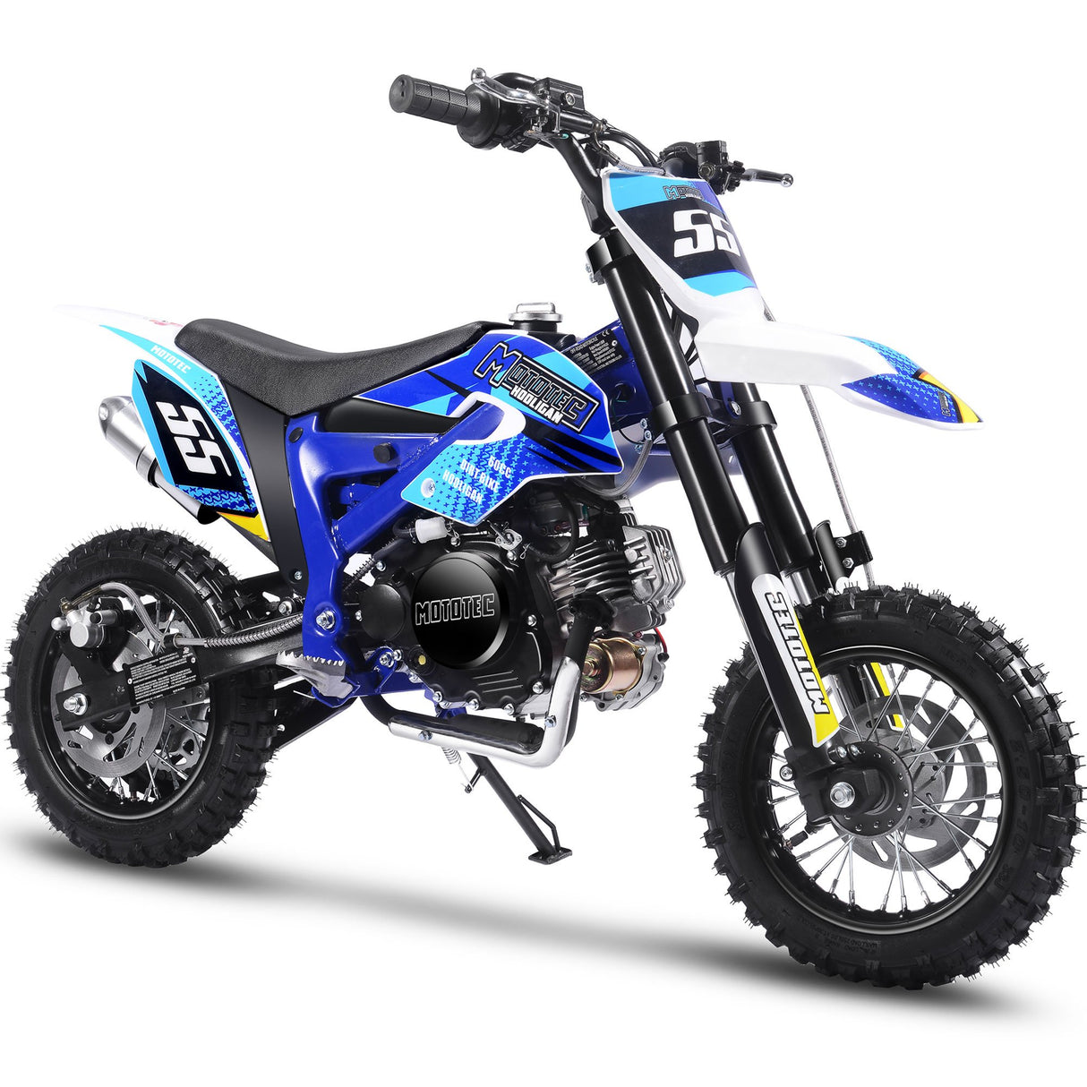 MotoTec Hooligan 60cc 4-Stroke Gas Dirt Bike - Blue