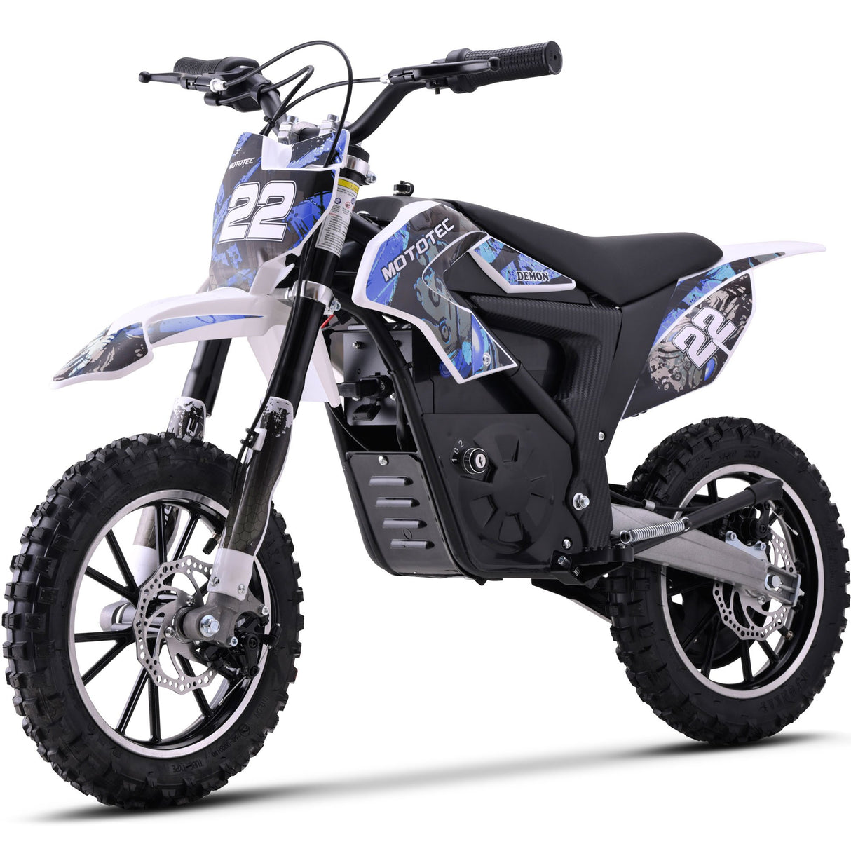 MotoTec 36v 790w Demon Electric Dirt Bike Lithium - Blue